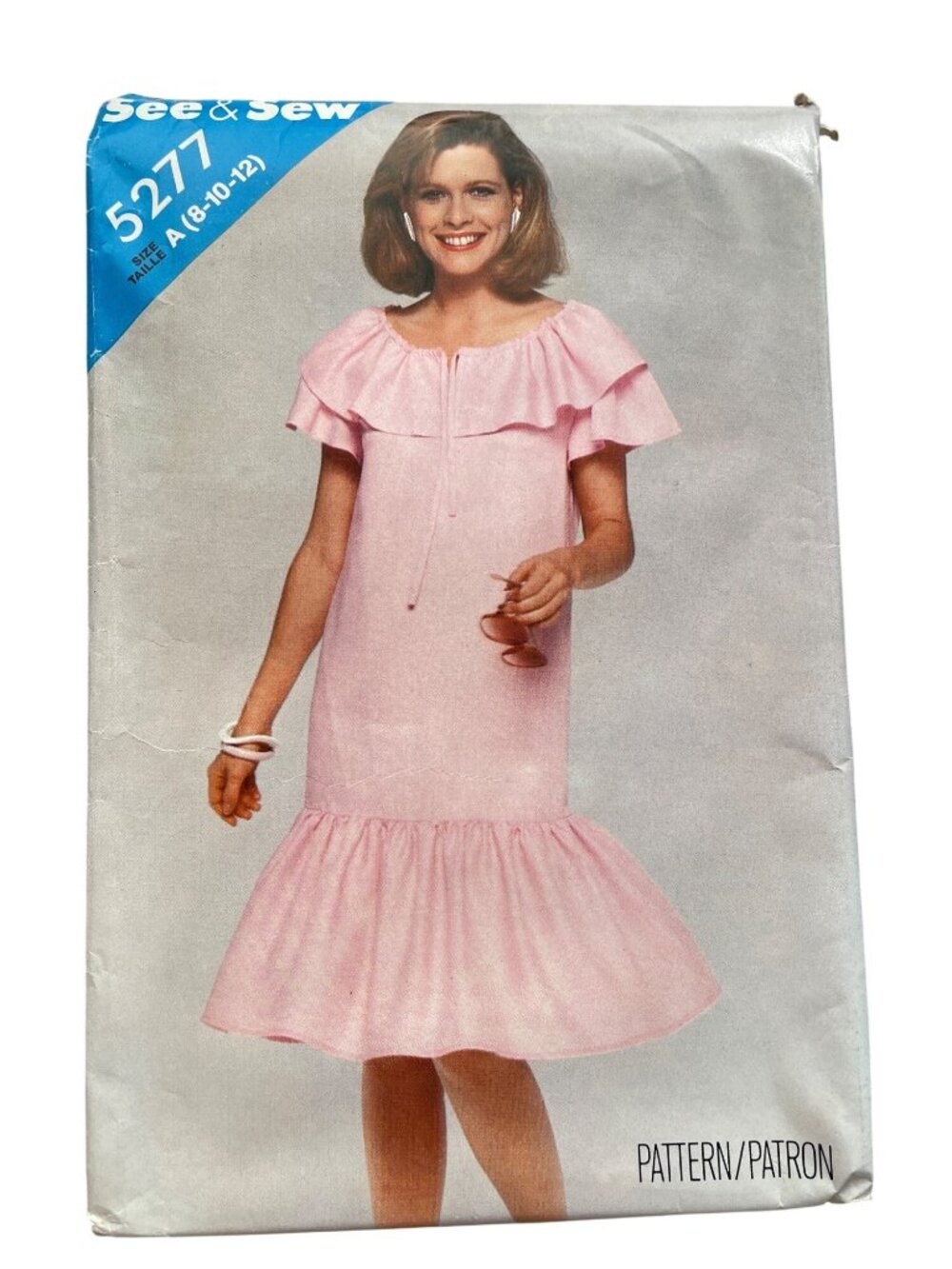 Butterick See & Sew 5277 Sewing Pattern Sizes 8-10-12 Pullover Dress Retro CUT